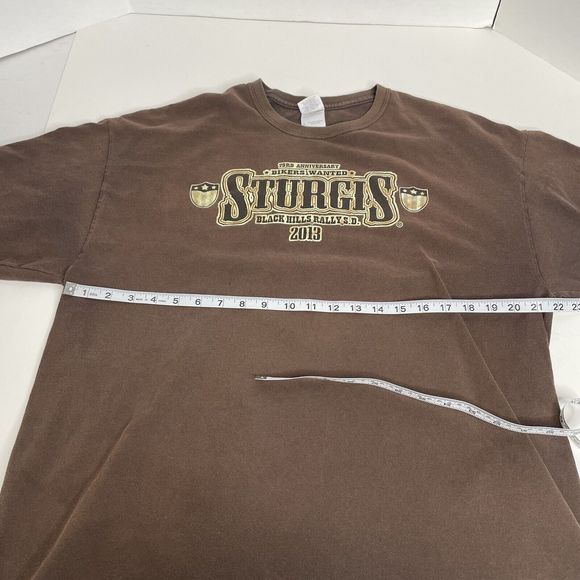 Sturgis Black Hills Rally 2013 T-Shirt, XL, Brown, Gildan, Short Sleeve, Graphic - Picture 8 of 10